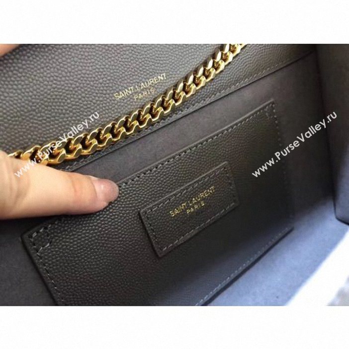 Saint Laurent Grained Leather Kate Chain With Tassel Medium Bag 354119 Dark Gray/Gold (yida-9062203)