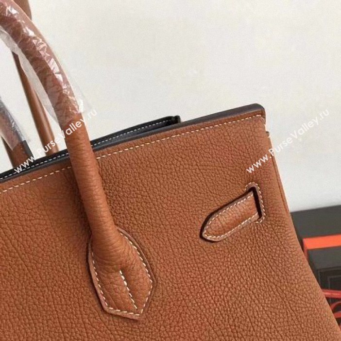 Hermes Birkin 35 Bag in Print Leather Brown/Blue (AIYUAN-9062813)