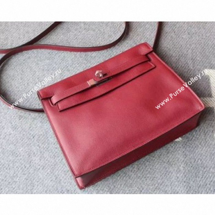 Hermes Kelly Danse Bag in Swift Leather Dark Red (AYAN-9062804)