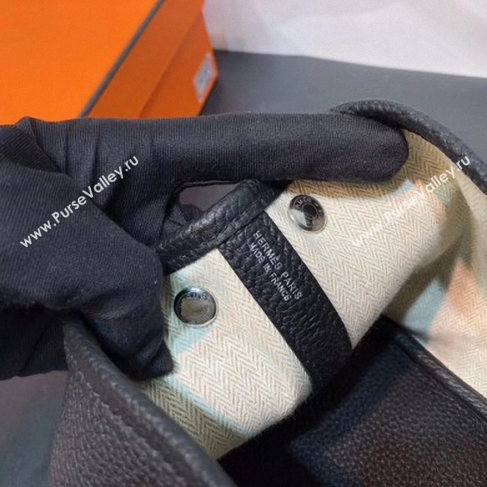 Hermes Mini Garden Party Bag in original togo leather Black (yvette-9062801)