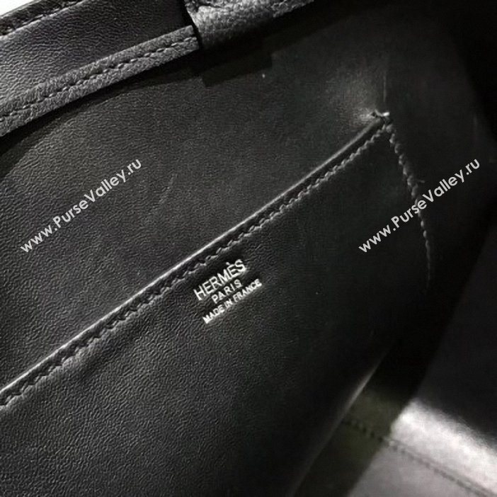 Hermes Licol 17 Bucket Bag In Evercolor Calfskin Bicolor Leather Black 2019 (AIYUAN-9062801)