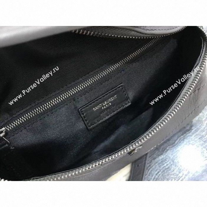 Saint Laurent NIKI BODY BAG 111682 IN CRINKLED VINTAGE LEATHER GRAY (YIDA-10)