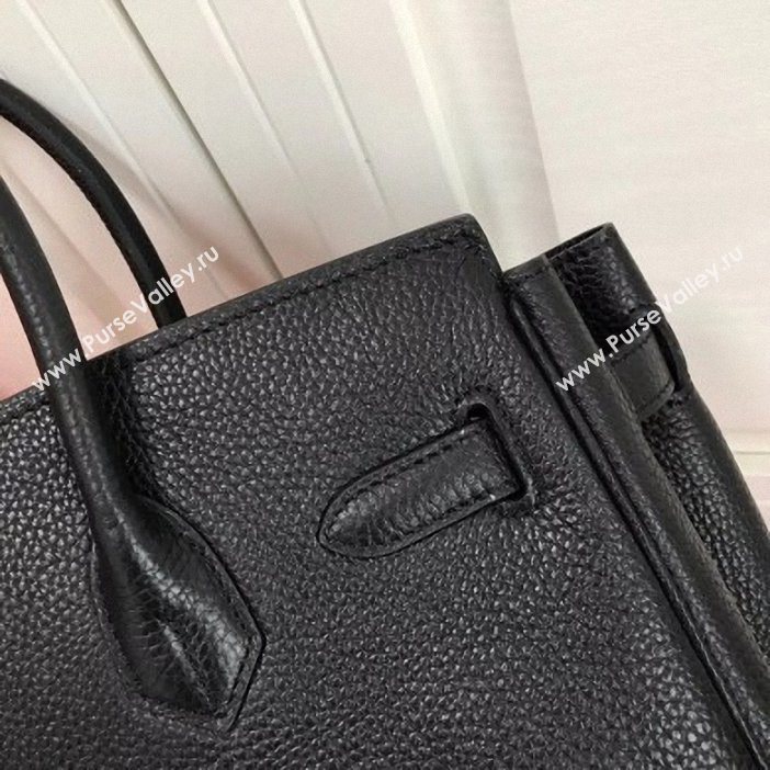 Hermes Birkin 30 Bag In Leather with Gold/Silver Hardware BLACK (FULI-69)