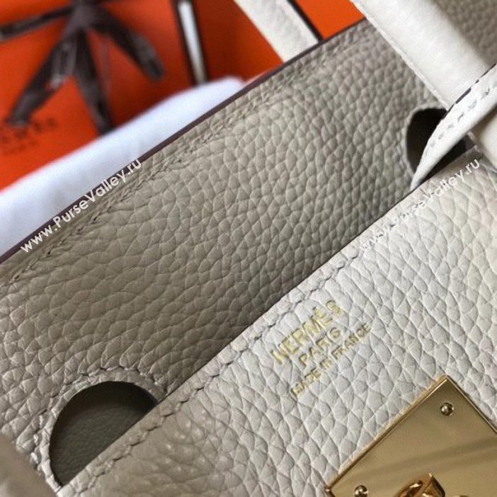 Hermes Birkin 30 Bag In Leather with Gold/Silver Hardware off white (fuli-62)