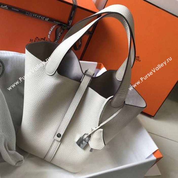 Hermes Picotin Lock 18/22cm Bag white (fuli-68)