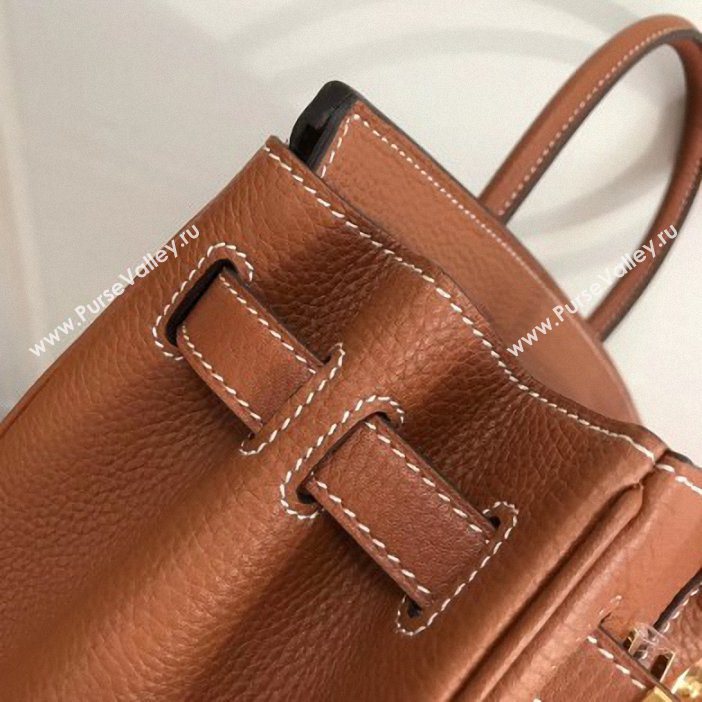 Hermes Birkin 30 Bag In Leather with Gold/Silver Hardware brown (fuli-67)