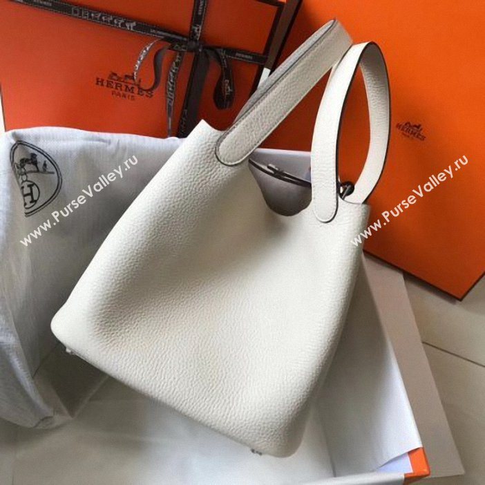 Hermes Picotin Lock 18/22cm Bag white (fuli-68)