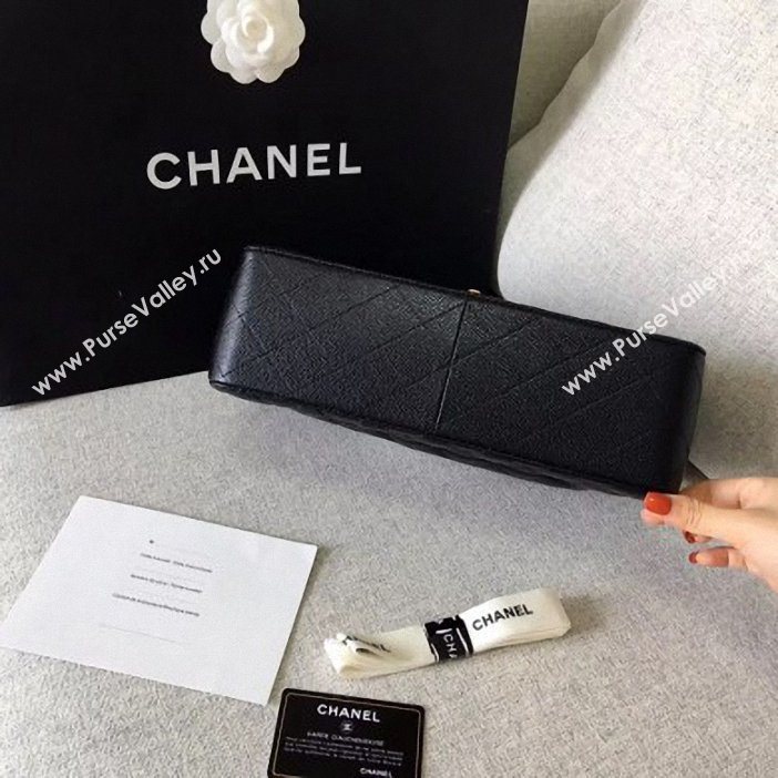 Chanel original quality Caviar Classic jumbo Flap Bag 1113 black with gold Hardware (shunyang-57)