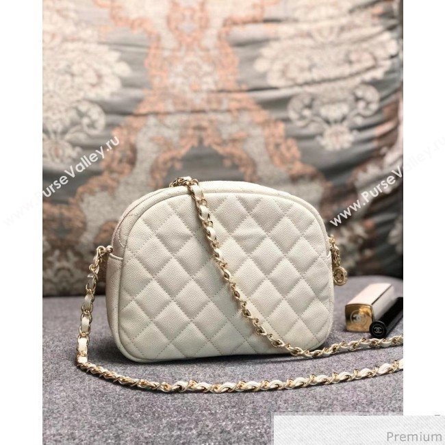 Chanel Camera Case Bag in Grained Calfskin AS0005 White 2019 (YD-9031422)