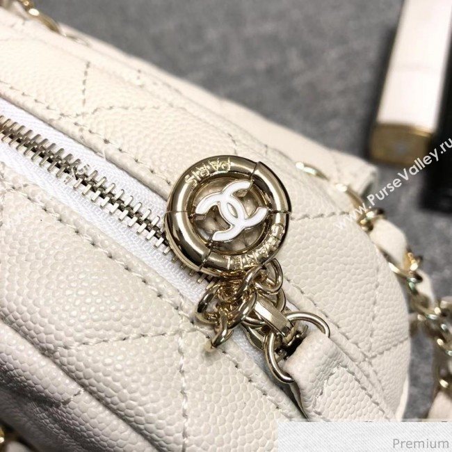 Chanel Camera Case Bag in Grained Calfskin AS0005 White 2019 (YD-9031422)