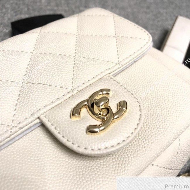 Chanel Camera Case Bag in Grained Calfskin AS0005 White 2019 (YD-9031422)