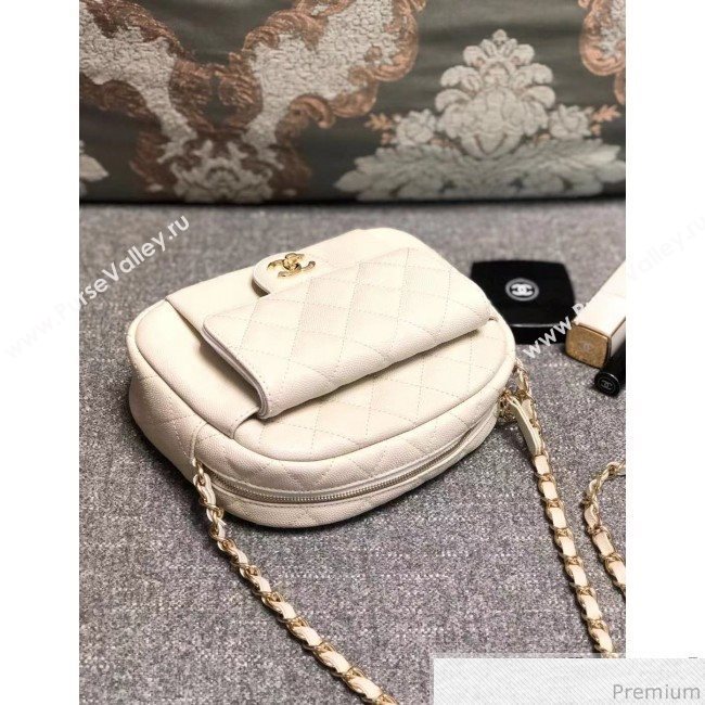 Chanel Camera Case Bag in Grained Calfskin AS0005 White 2019 (YD-9031422)