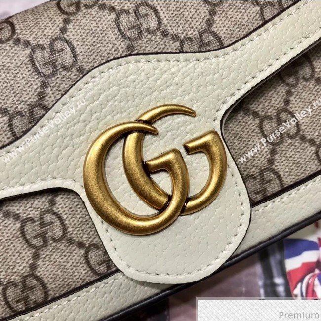 Gucci GG Marmont Matelassé Super Mini Bag 476433 Beige/White 2019 (JM-9032207)