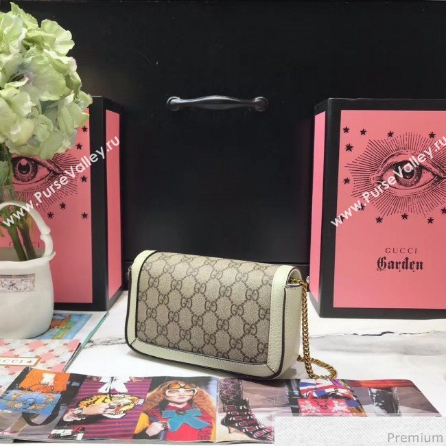 Gucci GG Marmont Matelassé Super Mini Bag 476433 Beige/White 2019 (JM-9032207)