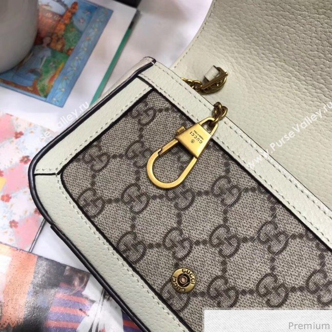 Gucci GG Marmont Matelassé Super Mini Bag 476433 Beige/White 2019 (JM-9032207)