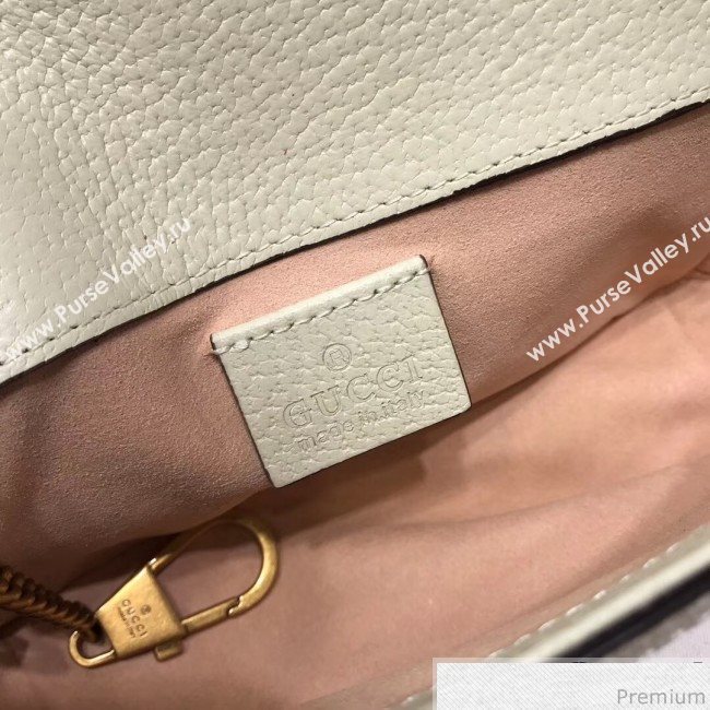 Gucci GG Marmont Matelassé Super Mini Bag 476433 Beige/White 2019 (JM-9032207)