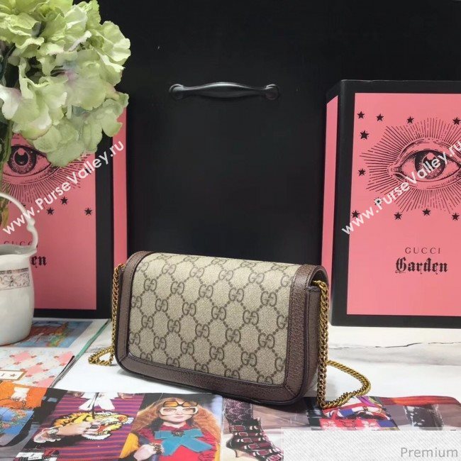 Gucci GG Marmont Matelassé Super Mini Bag 476433 Beige/Brown 2019 (JM-9032209)