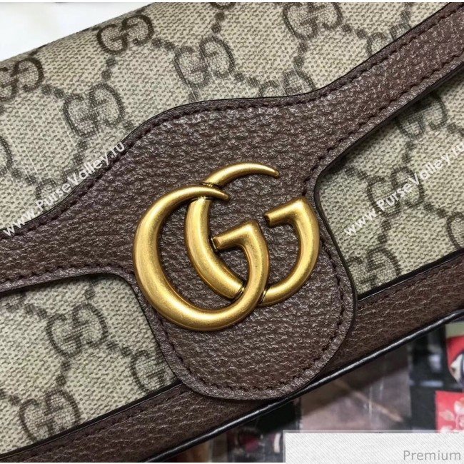 Gucci GG Marmont Matelassé Super Mini Bag 476433 Beige/Brown 2019 (JM-9032209)