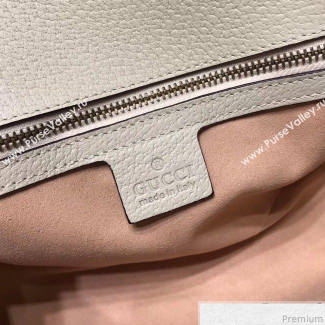 Gucci GG Leather Marmont Matelassé Shoulder Bag ‎443497 Beige/White 2019 (JM-9032213)