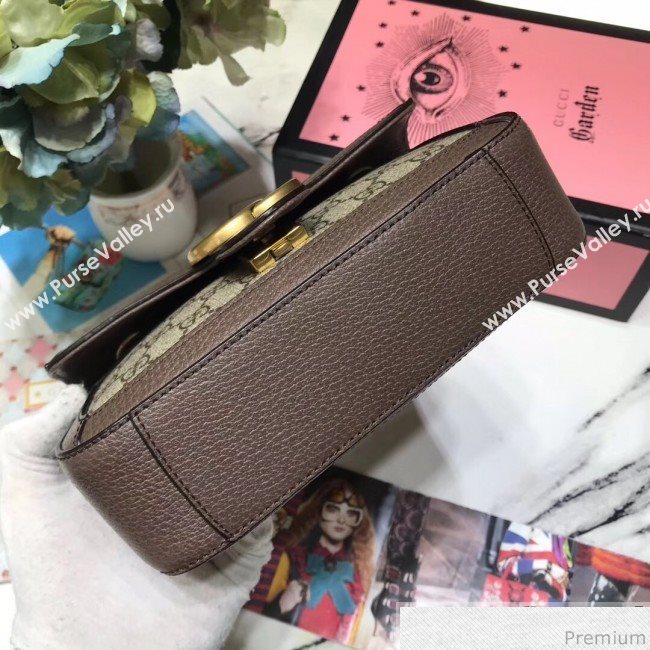 Gucci GG Leather Marmont Matelassé Mini Bag ‎446744 Beige/Brown 2019 (JM-9032212)