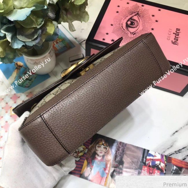 Gucci GG Leather Marmont Matelassé Shoulder Bag ‎443497 Beige/Brown 2019 (JM-9032215)