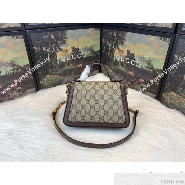 Gucci GG Leather Marmont Matelassé Mini Top Handle Bag Beige/Brown 2019 (JM-9032218)
