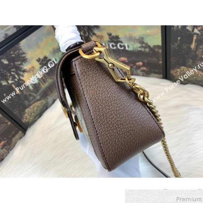 Gucci GG Leather Marmont Matelassé Mini Top Handle Bag Beige/Brown 2019 (JM-9032218)