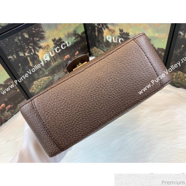 Gucci GG Leather Marmont Matelassé Mini Top Handle Bag Beige/Brown 2019 (JM-9032218)