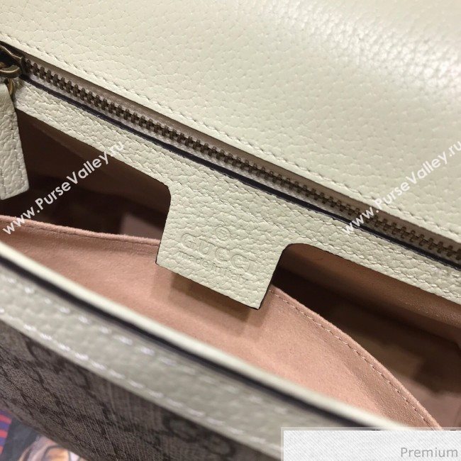 Gucci GG Leather Marmont Matelassé Small Top Handle Bag 498110 Beige/White 2019 (JM-9032219)