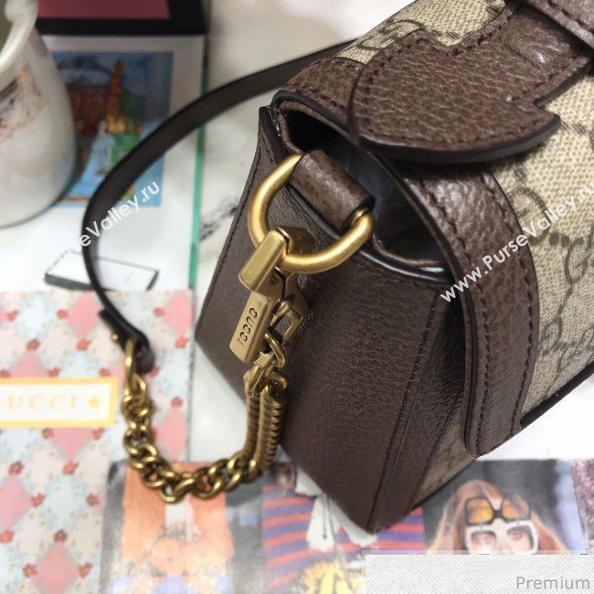 Gucci GG Leather Marmont Matelassé Small Top Handle Bag 498110 Beige/Brown 2019 (JM-9032221)