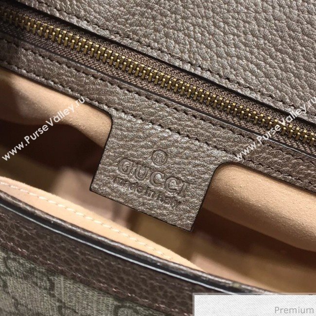 Gucci GG Leather Marmont Matelassé Small Top Handle Bag 498110 Beige/Brown 2019 (JM-9032221)