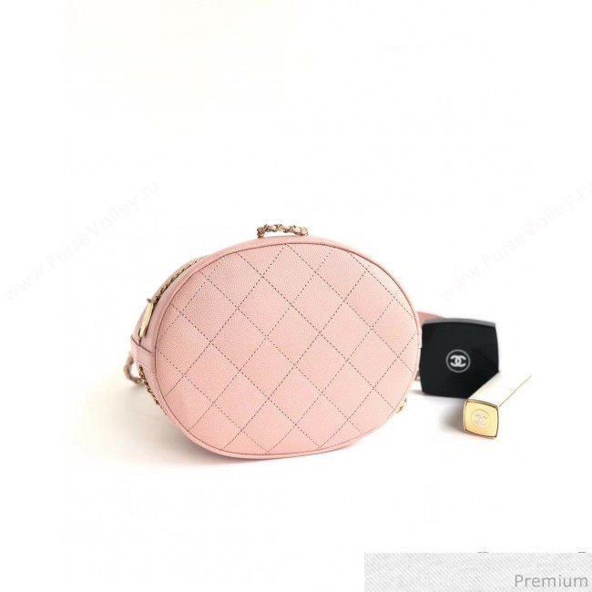 Chanel Lambskin Drawstring Bucket Bag AS0373 Pink 2019 (BLWX-9032501)