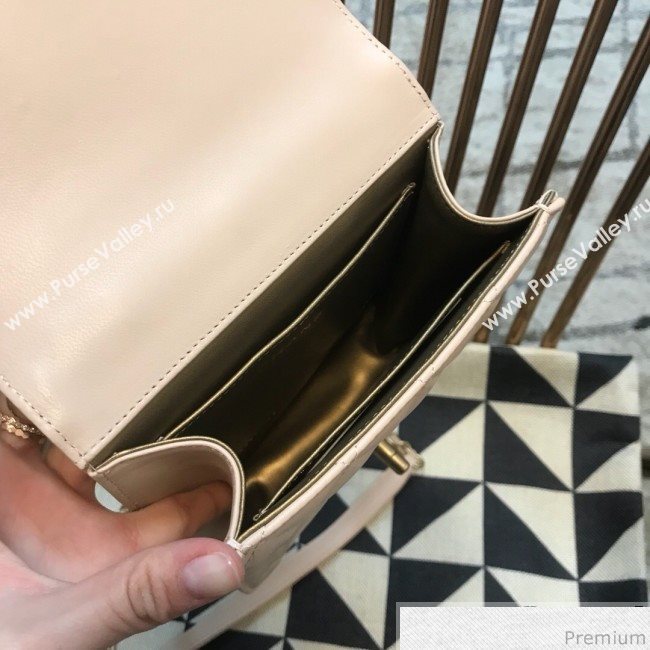 Chanel Lambskin Pearls Flap Bag AS0584 Pink 2019 (JDH-9032502)