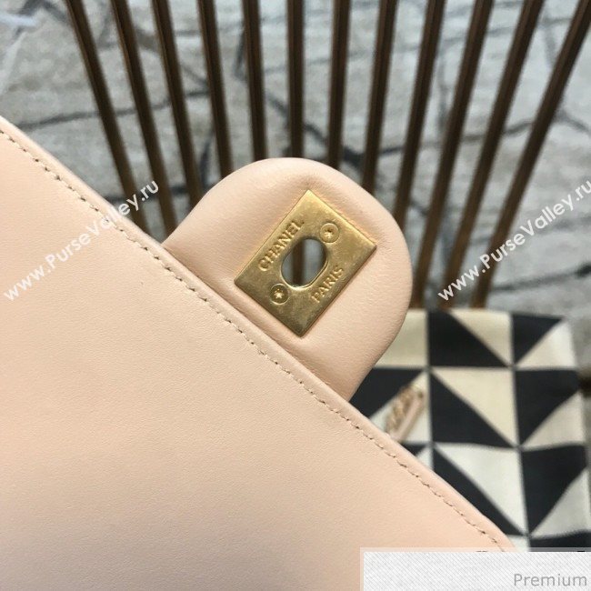 Chanel Lambskin Pearls Flap Bag AS0584 Pink 2019 (JDH-9032502)