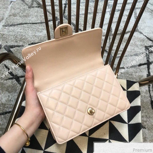 Chanel Lambskin Pearls Flap Bag AS0585 Pink 2019 (JDH-9032504)