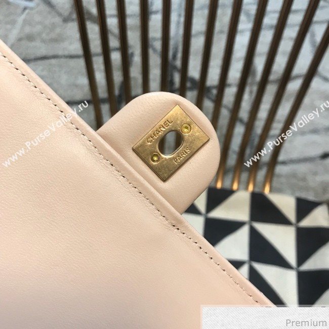 Chanel Lambskin Pearls Flap Bag AS0585 Pink 2019 (JDH-9032504)
