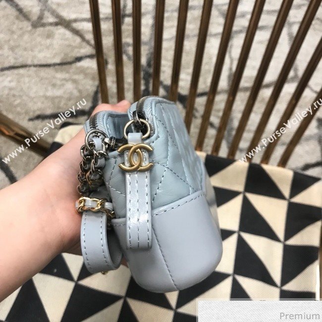 Chanel Gabrielle Clutch on Chain/Mini Bag A94505 Light Blue 2019 (JDH-9032506)