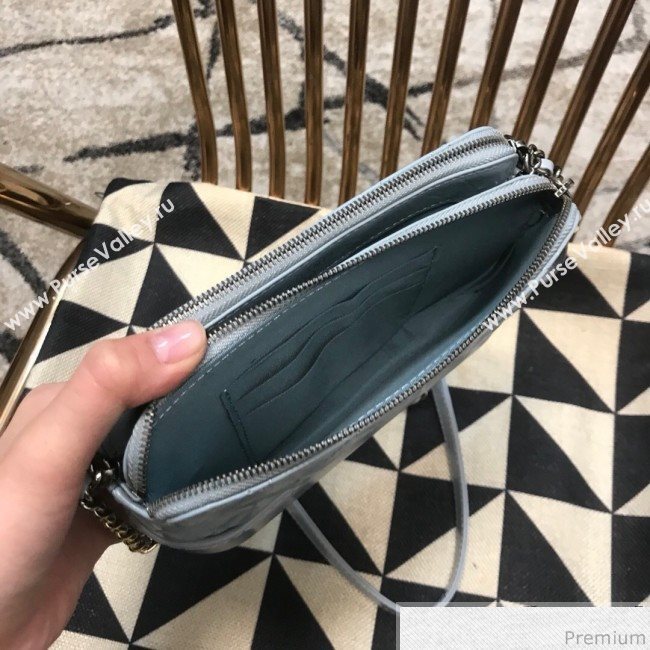 Chanel Gabrielle Clutch on Chain/Mini Bag A94505 Light Blue 2019 (JDH-9032506)