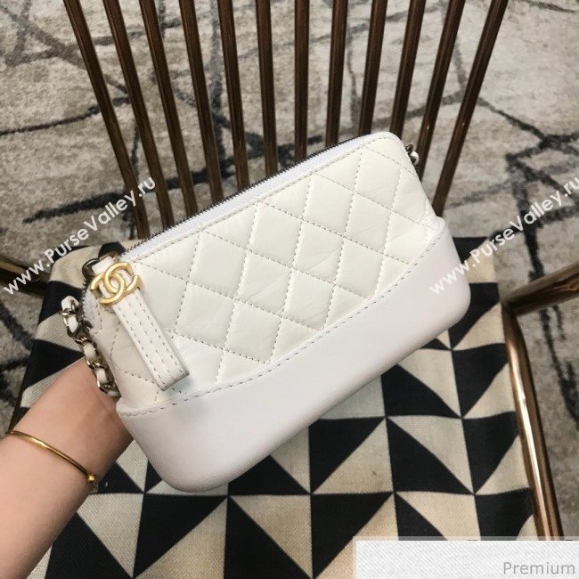 Chanel Gabrielle Clutch on Chain/Mini Bag A94505 White 2019 (JDH-9032508)