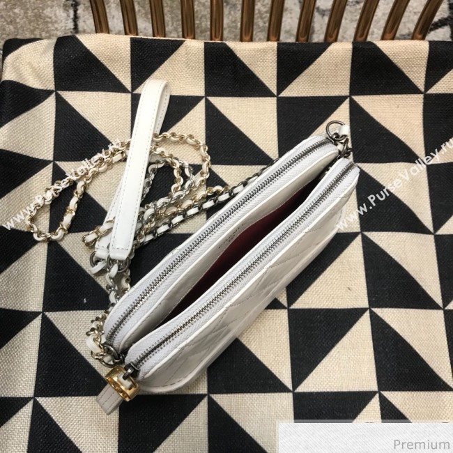 Chanel Gabrielle Clutch on Chain/Mini Bag A94505 White 2019 (JDH-9032508)