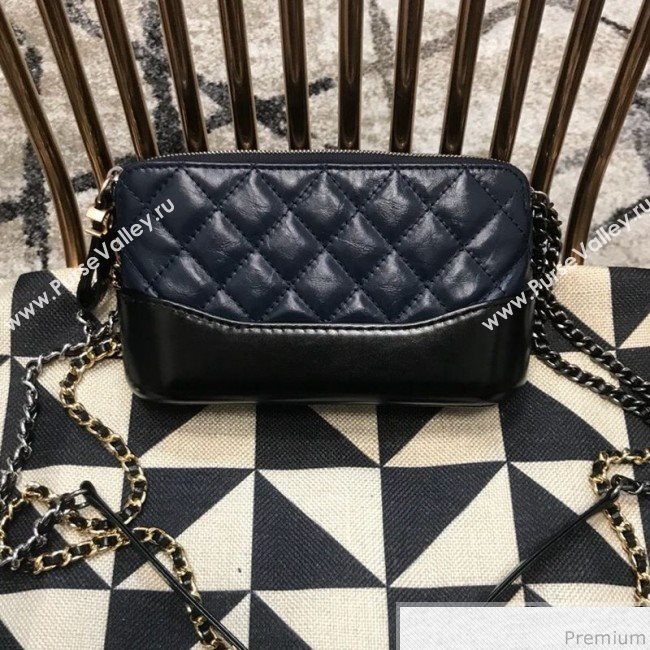 Chanel Gabrielle Clutch on Chain/Mini Bag A94505 Dark Blue/Black 2019 (JDH-9032510)