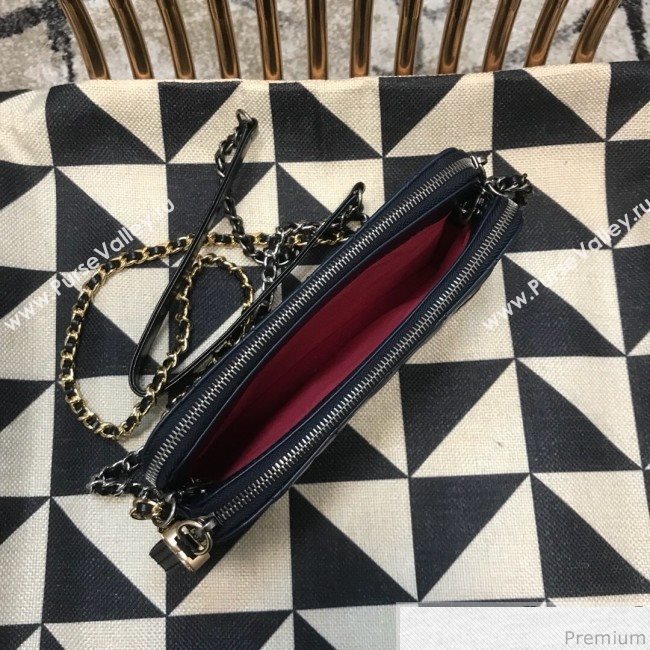 Chanel Gabrielle Clutch on Chain/Mini Bag A94505 Dark Blue/Black 2019 (JDH-9032510)