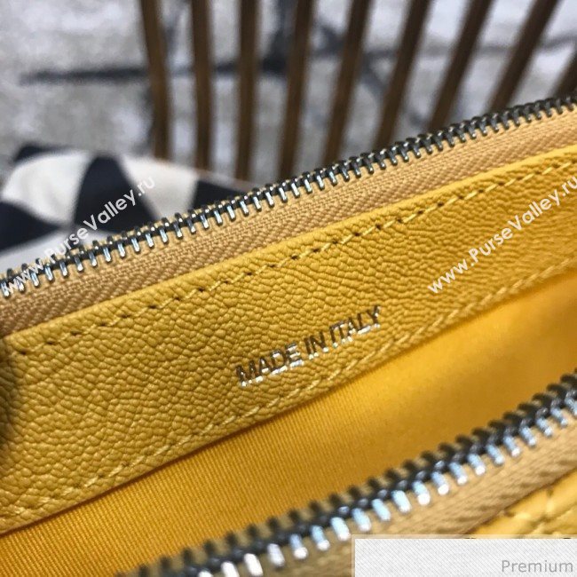 Chanel Gabrielle Clutch on Chain/Mini Bag in Grained Leather A94505 Yellow 2019 (JDH-9032511)