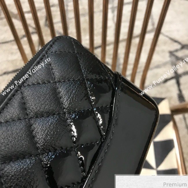 Chanel Gabrielle Clutch on Chain/Mini Bag in Grained Leather A94505 Black 2019 (JDH-9032512)