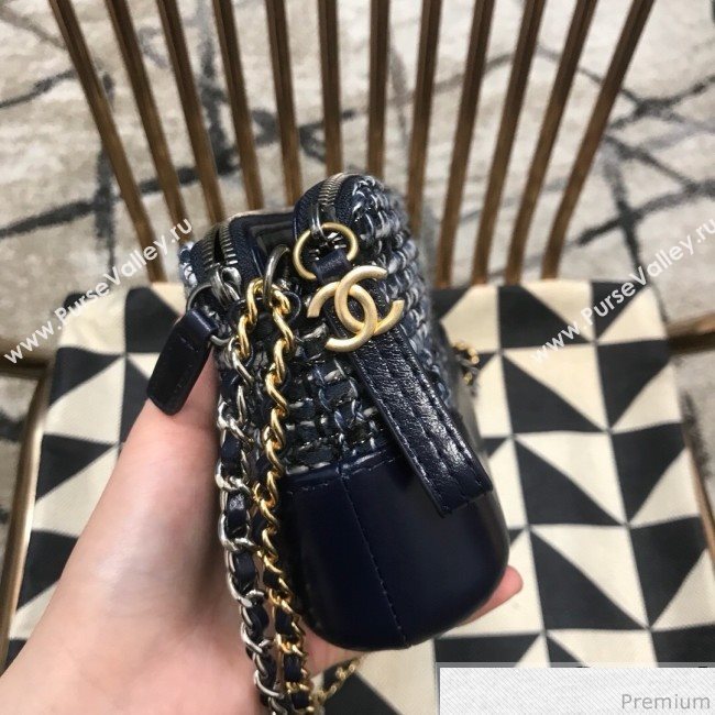 Chanel Gabrielle Clutch on Chain/Mini Bag A94505 Blue Tweed 2019 (JDH-9032516)