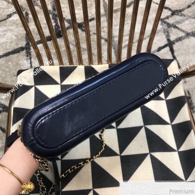 Chanel Gabrielle Clutch on Chain/Mini Bag A94505 Blue Tweed 2019 (JDH-9032516)