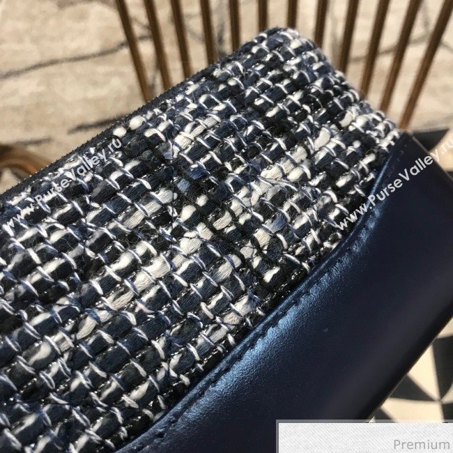 Chanel Gabrielle Clutch on Chain/Mini Bag A94505 Blue Tweed 2019 (JDH-9032516)