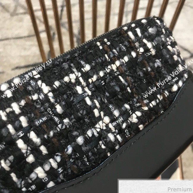 Chanel Gabrielle Clutch on Chain/Mini Bag A94505 Black/White Tweed 2019 (JDH-9032515)