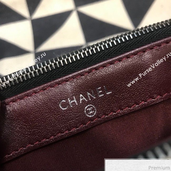 Chanel Gabrielle Clutch on Chain/Mini Bag A94505 Black/White Tweed 2019 (JDH-9032515)