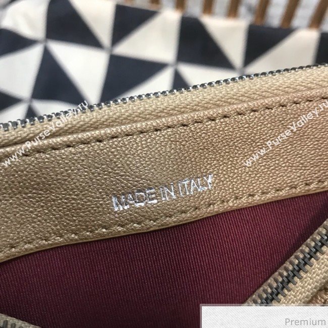 Chanel Gabrielle Clutch on Chain/Mini Bag in Grained Leather A94505 Khaki 2019 (JDH-9032513)